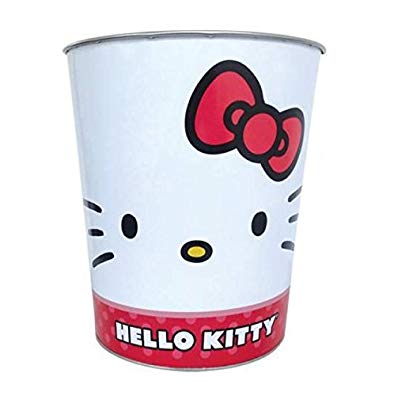 Hello Kitty Head Tin Wastebasket Westland #26507