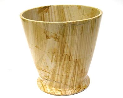 Nature Home Decor Teak Marble Waste Basket of Atlantic Collection