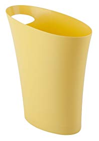 Umbra Skinny Trash Can – Sleek & Stylish Bathroom Trash Can, Small Garbage Can Wastebasket for Narrow Spaces at Home or Office, 2 Gallon Capacity, Jasmine