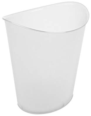 Sterilite 3 Gallon Plastic Oval Wastebasket (White)