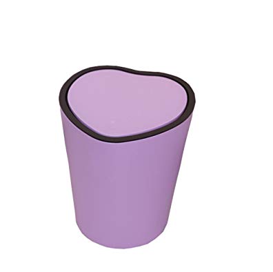 MYtodo Convenient plastic trash can with shake lid (Purple)