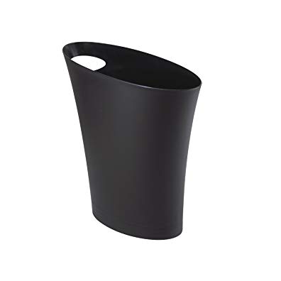 ASSIS Skinny Polypropylene Waste Can--Black