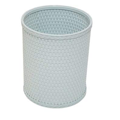 Chelsea Collection Decorator Color Round Wicker Wastebasket R426WH (Illusion Blue)