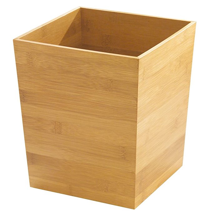 InterDesign Formbu Wastebasket – Home or Office Trash Can, Bamboo