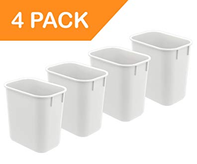 Acrimet Wastebasket 13QT (4 - Pack) (White Color)
