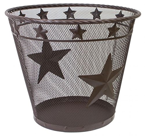 DeLeon Collections Metal Wire Star Western Mesh Waste Basket