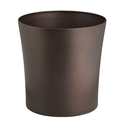 InterDesign Laurel Wastebasket Trash Can for Bathroom, Kitchen, Office - Bronze