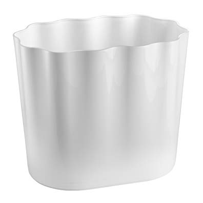 InterDesign Scallop Wastebasket Trash Can for Bathroom, Kitchen, Office - 10