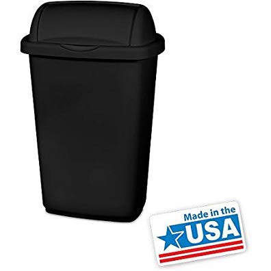Sterilite 13 Gallon Roll Top Wastebasket- Black