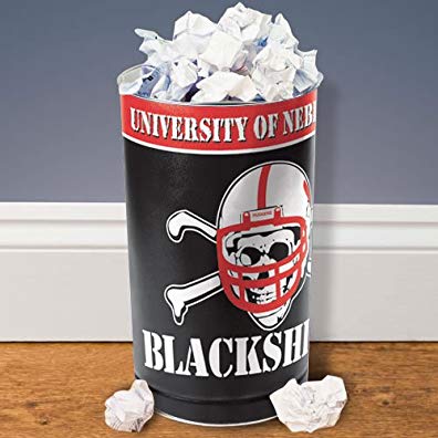 NCAA Nebraska Cornhuskers Blackshirts Tapered Wastebasket