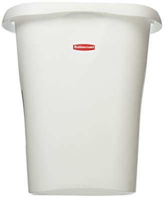 Rubbermaid FG5L5100WHT Open Wastebasket, 12-Quart, White